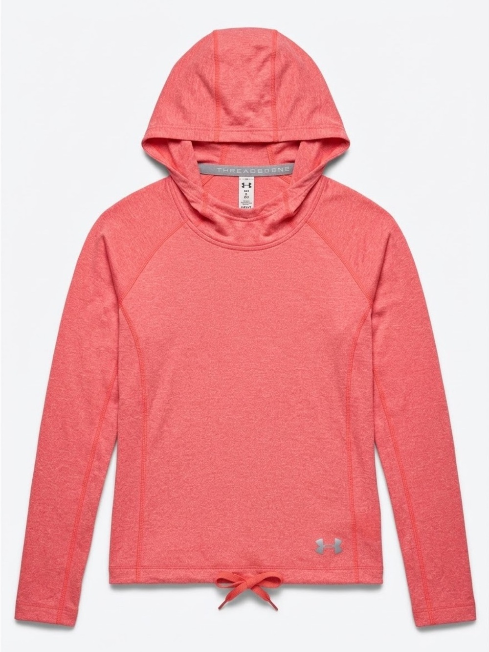 Under Armour Girls' Coral Pink Hooded Pullover Sweatshirt